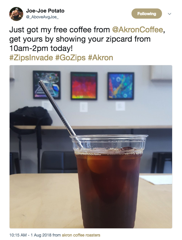 Screen shot of free coffee Screen shot of free coffee